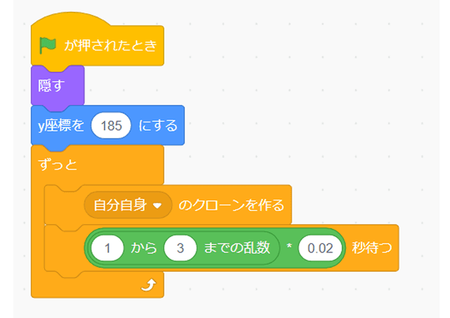 雪をつもらせる