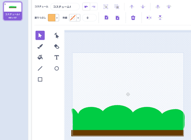 背景の草のプログラムを作る